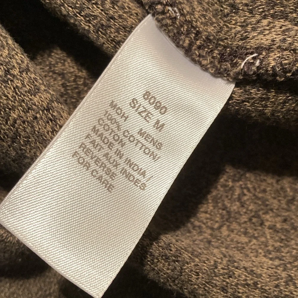 Woolrich heavy waffleknit zippered Henley men’s M 100% cotton